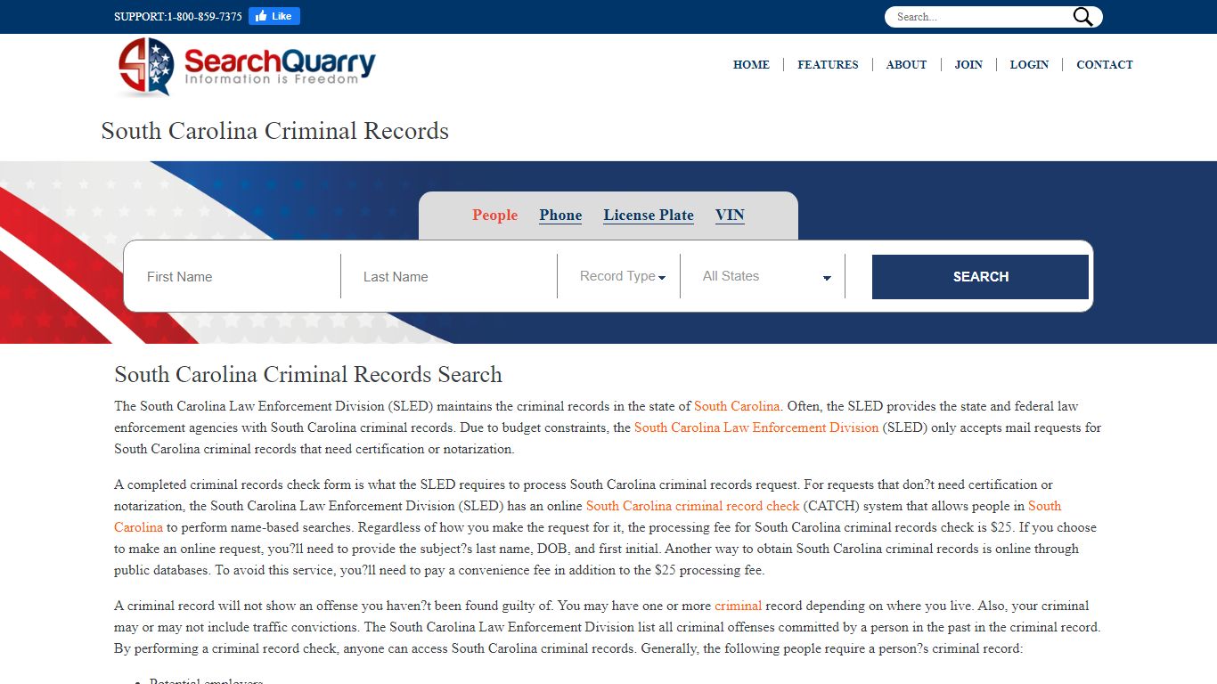 Free South Carolina Criminal Records | View Criminal Records Online